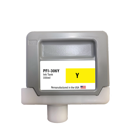 JIT Brand for Canon PFI-306 330ML Yellow High Yield Remanufactured in the USA Ink Cartridge