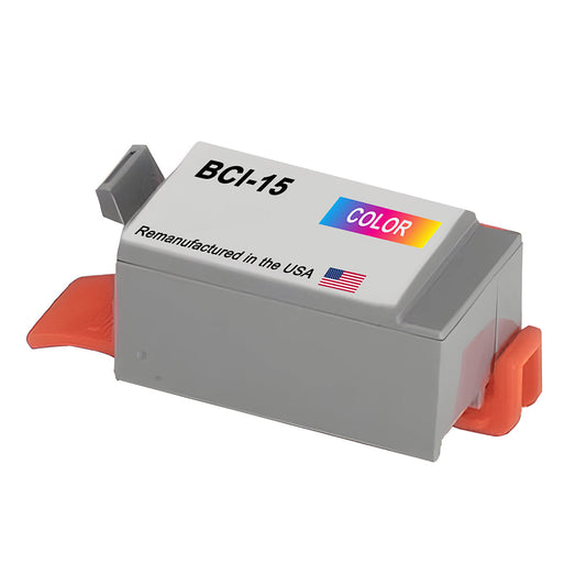 JIT Brand for Canon BCI-15  BCI15 Color High Yield Remanufactured in the USA Ink Cartridge
