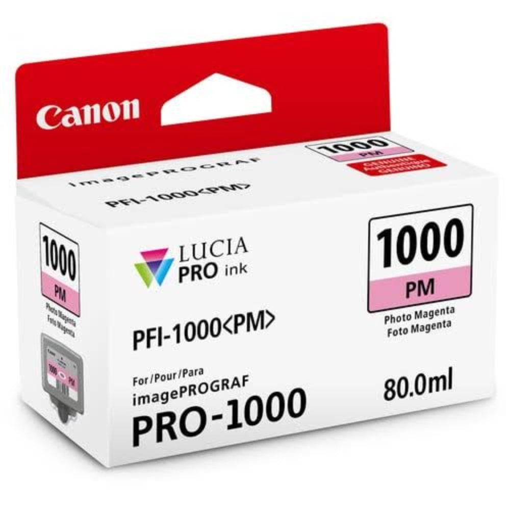 Original Canon PFI-1000 Standard Yield Photo Magenta Ink Cartridge, 0551C002 