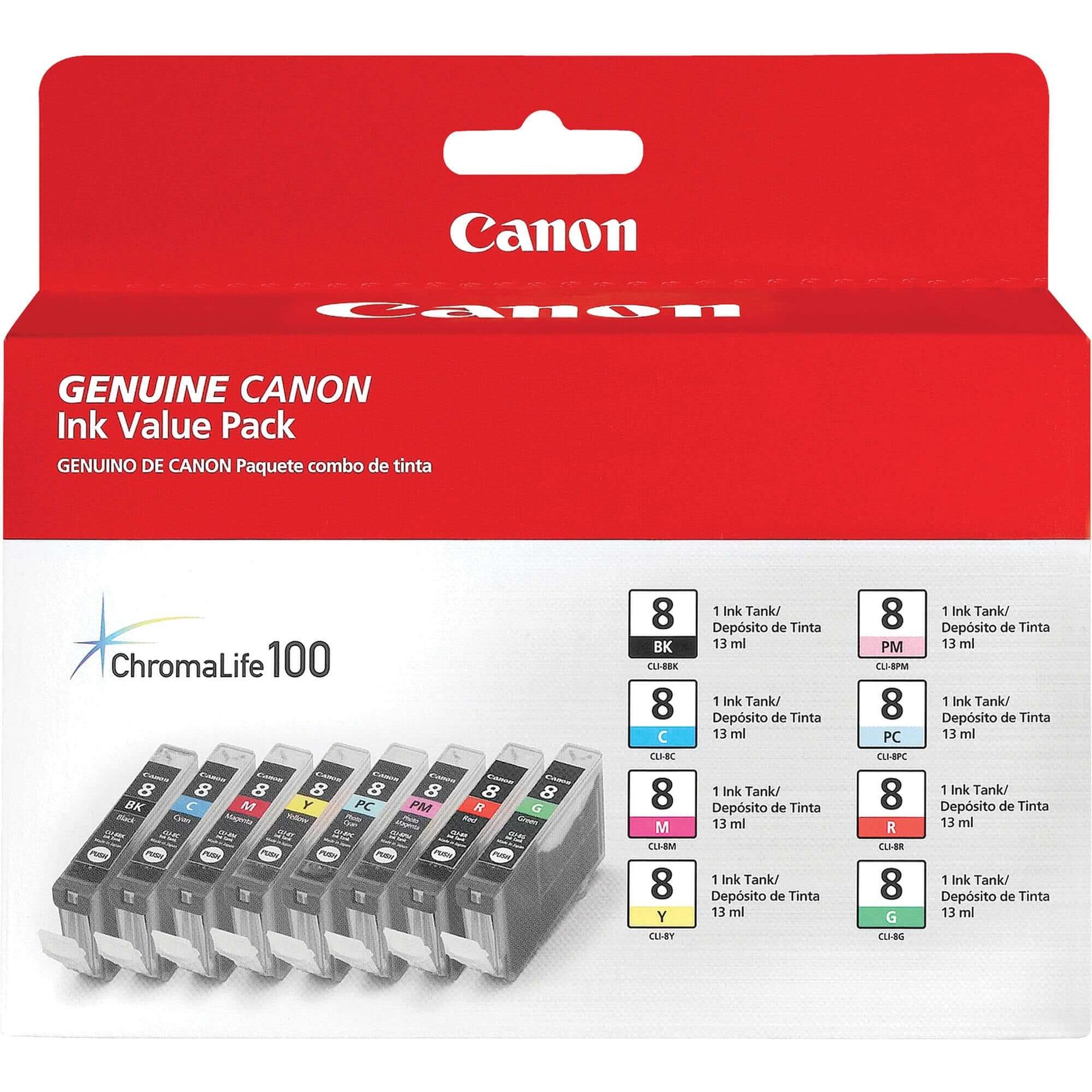 CLI-8 Color Ink Multipack (0620B015) 8 Ink Tanks