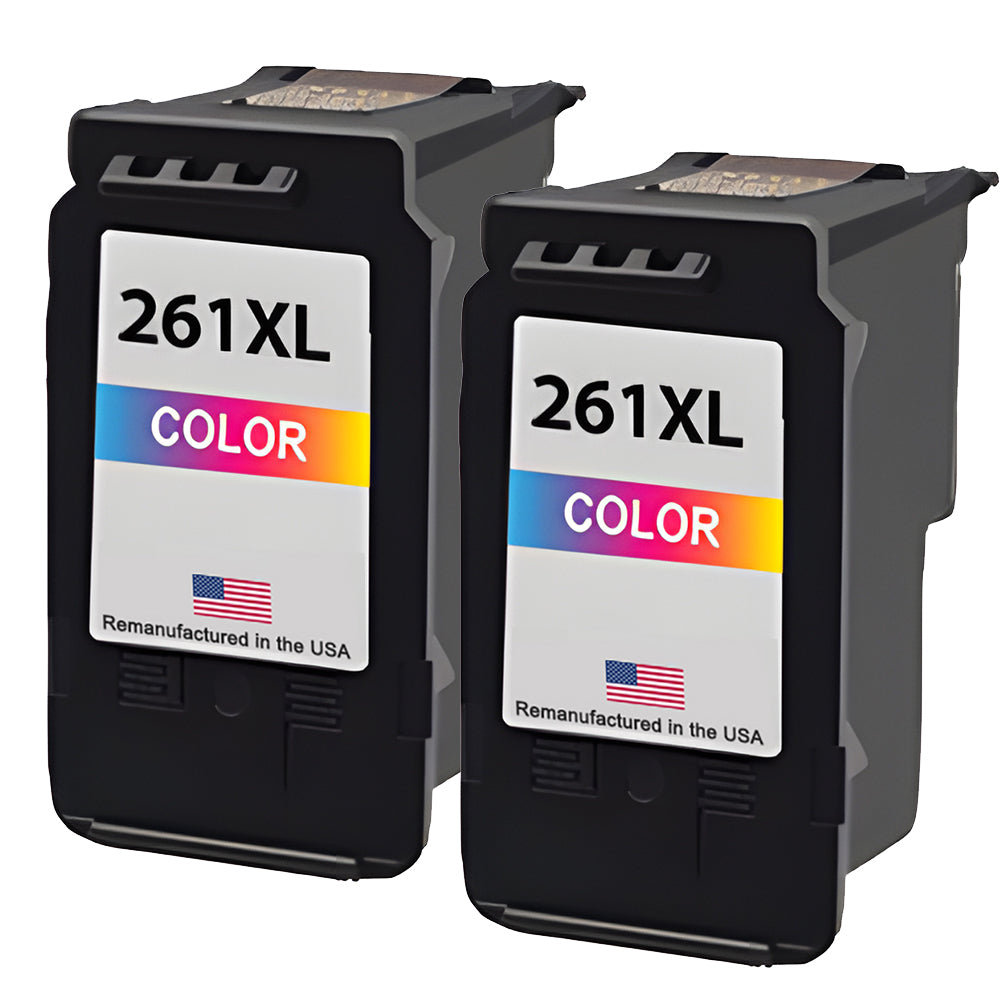 JIT Brand for Canon CL-261XL 261 XL Color Twin Pack High Yield Remanufactured in the USA Ink Cartridge