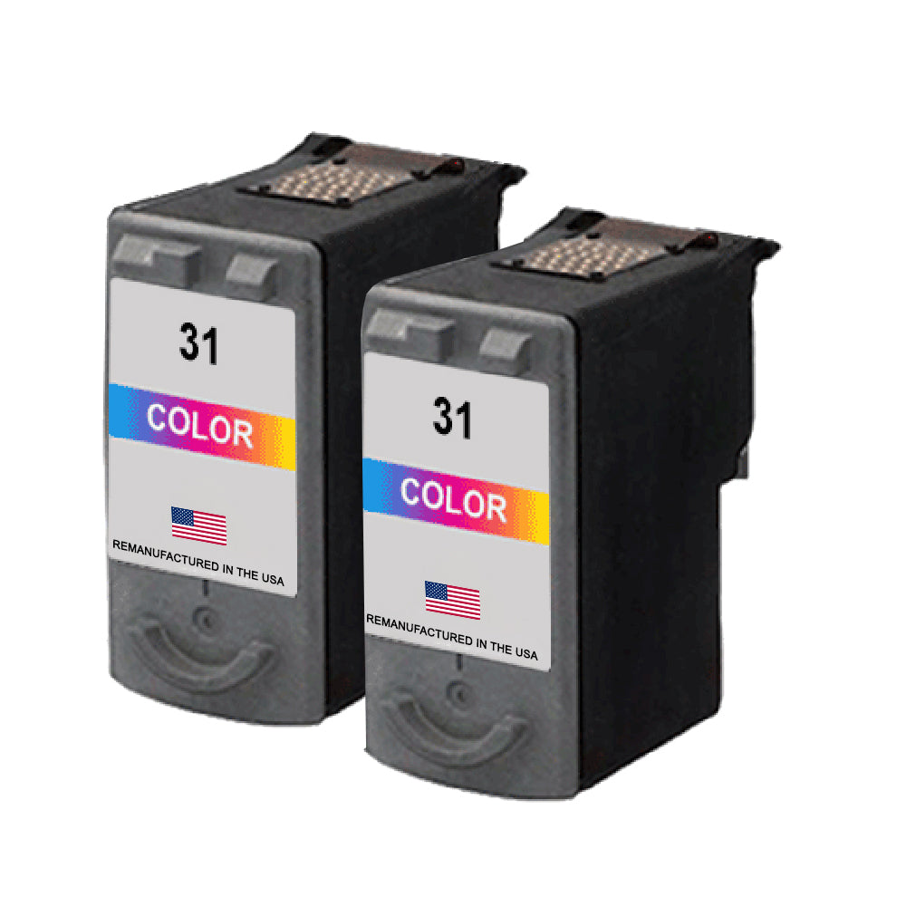 JIT Brand for Canon CL-31 Color Twin Pack High Yield Remanufactured in the USA Ink Cartridge
