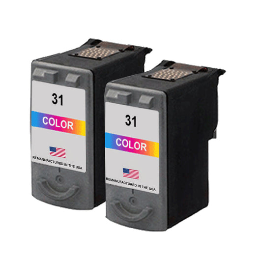 JIT Brand for Canon CL-31 Color Twin Pack High Yield Remanufactured in the USA Ink Cartridge