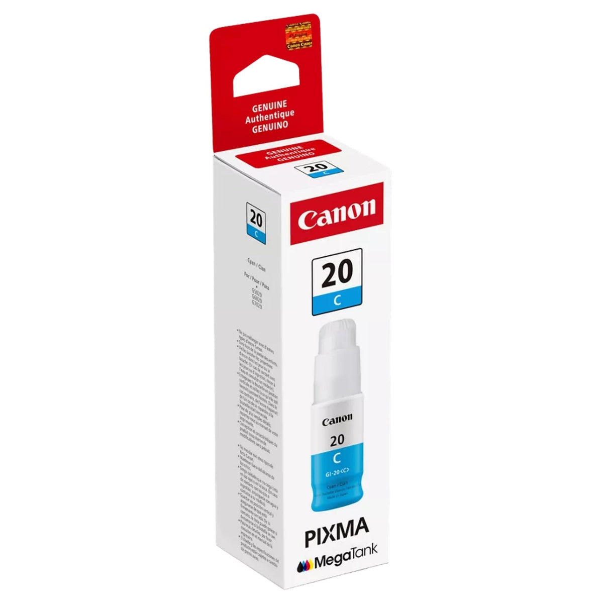 Canon GI-20 High-Yield Cyan Ink Bottle, 3394C001