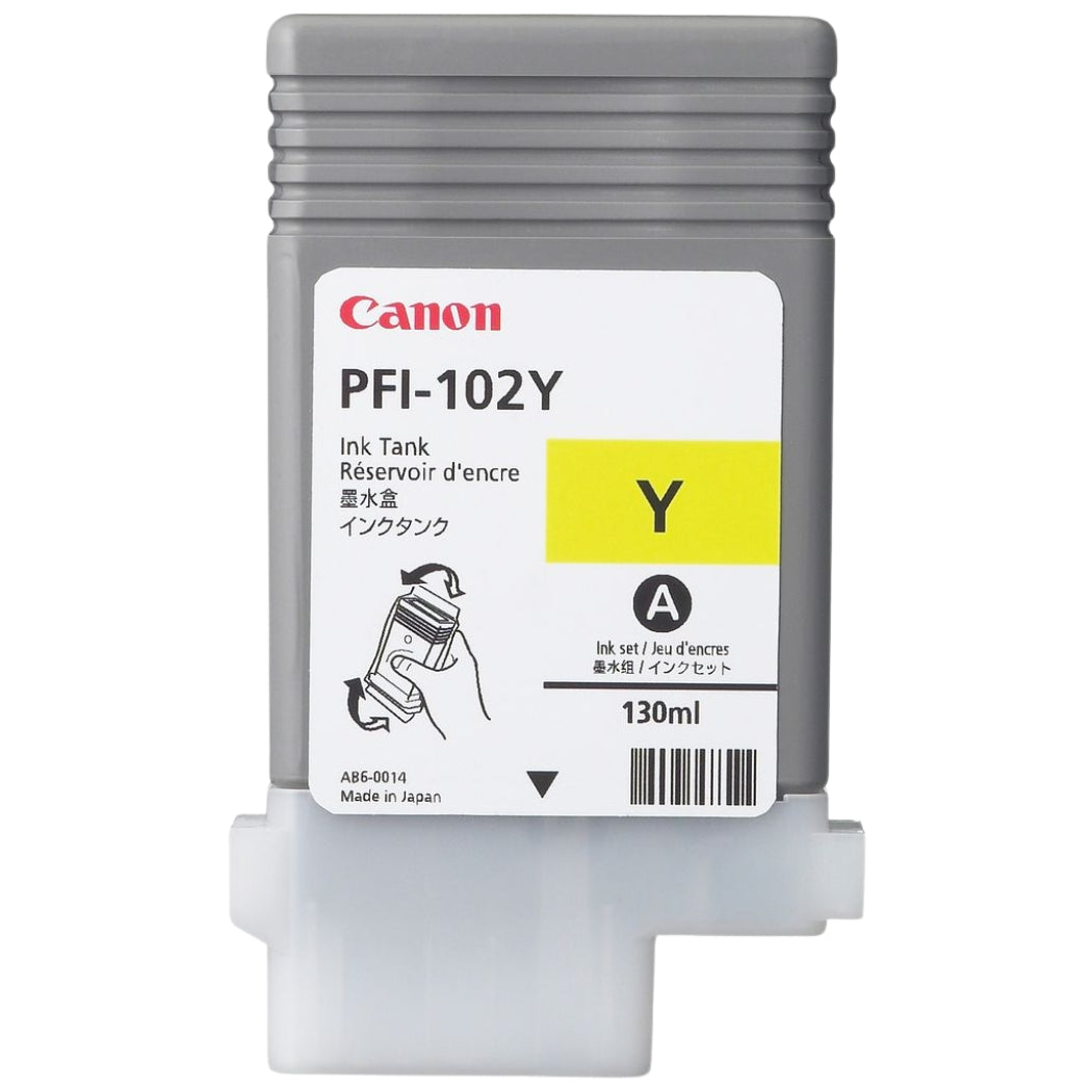Canon PFI-102 130mL Yellow Ink Cartridge