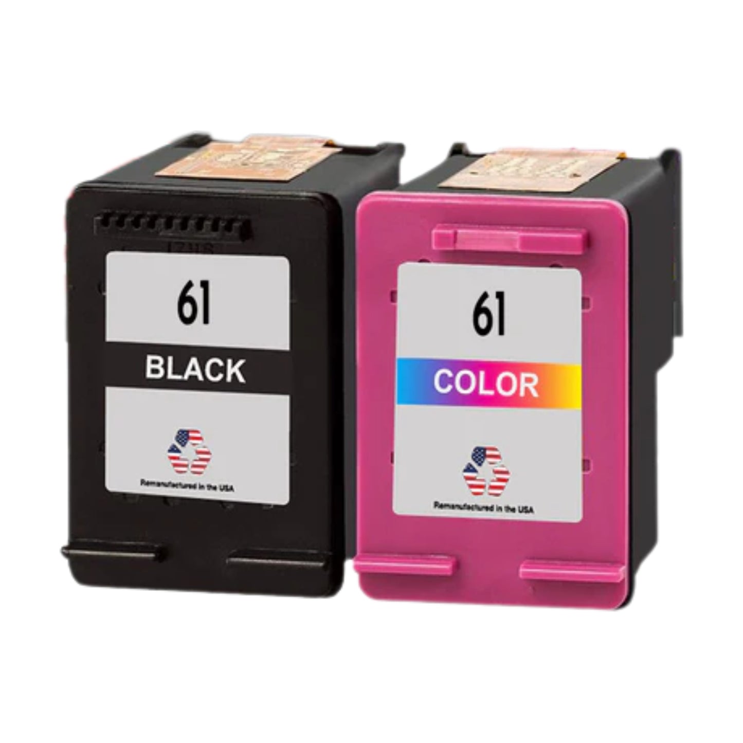 JIT Brand For HP 61 Black and Color Remanufactured In USA Ink Cartridges
