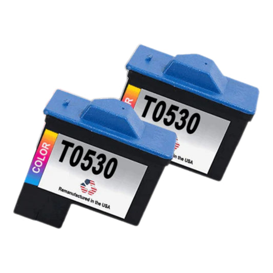 JIT Brand for Dell Series 1 T0530 Color Remanufactured in the USA Ink Cartridges Twin Pack