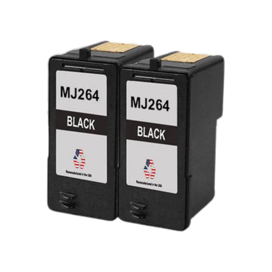 JIT Brand for Dell Series 8 MJ264 Black Twin Pack Remanufactured in the USA Ink Cartridges