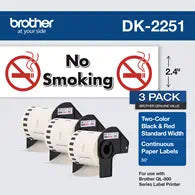 Original Brother DK-2251 Paper Shipping Labels, 3PK