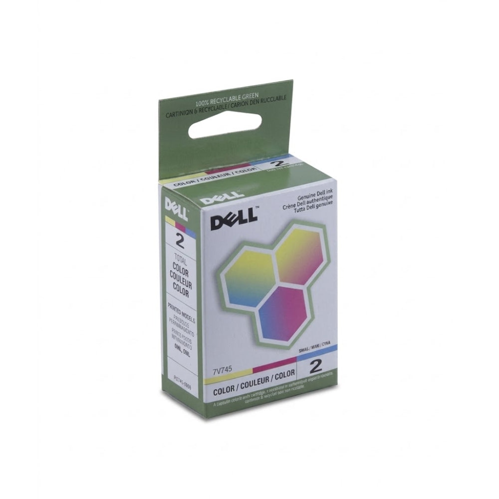 Original Dell Series 2 Standard Yield Color Ink Cartridge, 7Y745