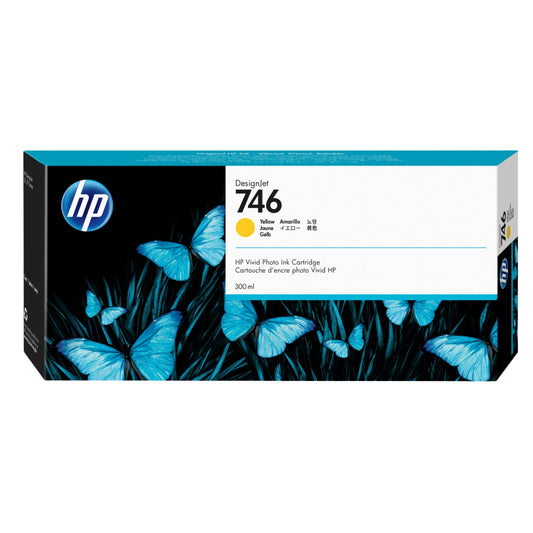 Original HP 746 300mL High Yield Yellow Ink Cartridge, P2V79A
