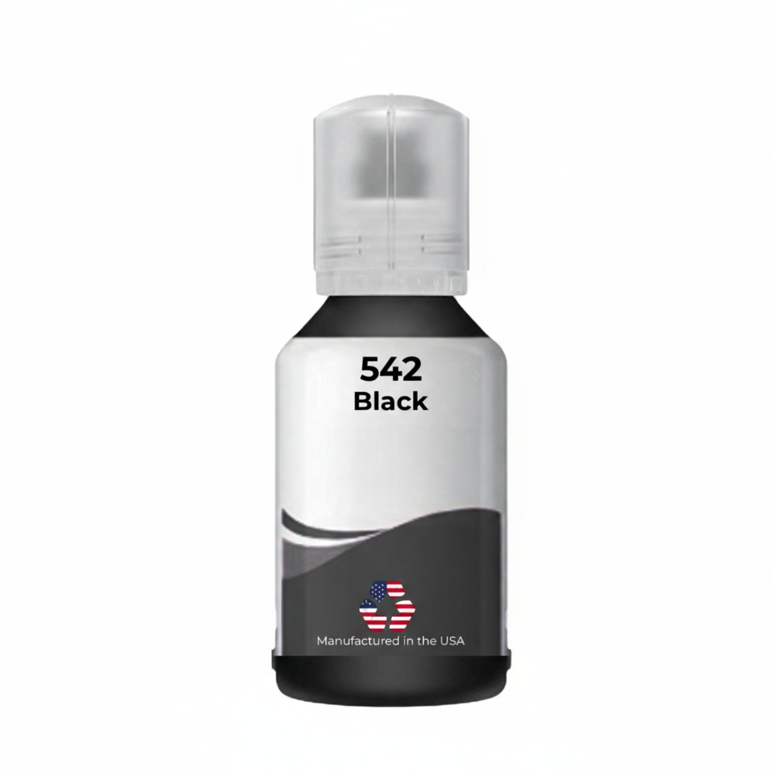 JIT Brand Replacement For Epson 542 (T542120-S) 130 ml Black Ultra High Yield Ink Bottle Made in the USA, T542120-S