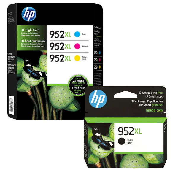 HP 952XL  Black, Cyan, Magenta, Yellow Ink Cartridge - 4 Pack