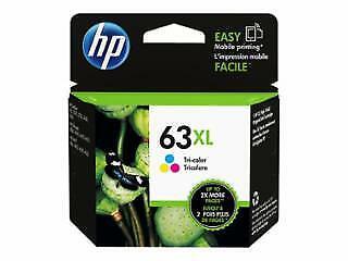 Original HP 63XL High Yield Tri-Color Ink Cartridge, F6U63AN