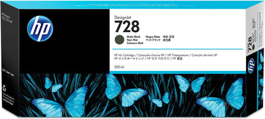 Original HP 728 300-ml High Yield Matte Black Ink Cartridge, F9J68A