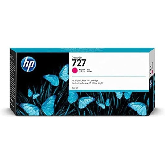 Original HP 727 300mL High Yield Magenta Ink Cartridge, F9J77A