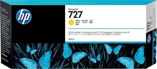 Original HP 727 300mL High Yield Yellow Ink Cartridge, F9J78A
