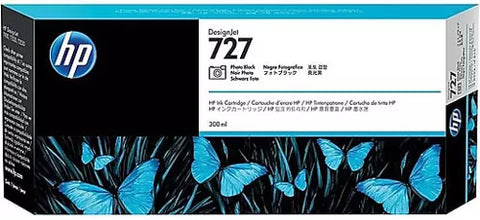 Original HP 727 300mL High Yield Photo Black Ink Cartridge, F9J79A
