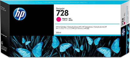 Original HP 728 300-ml High Yield Magenta Ink Cartridge, F9K16A