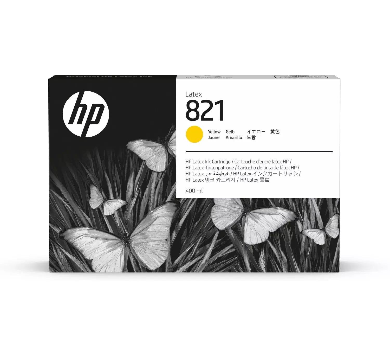 Original HP 821 400ml High-Yield Yellow Latex Ink Cartridge, G0Y88A