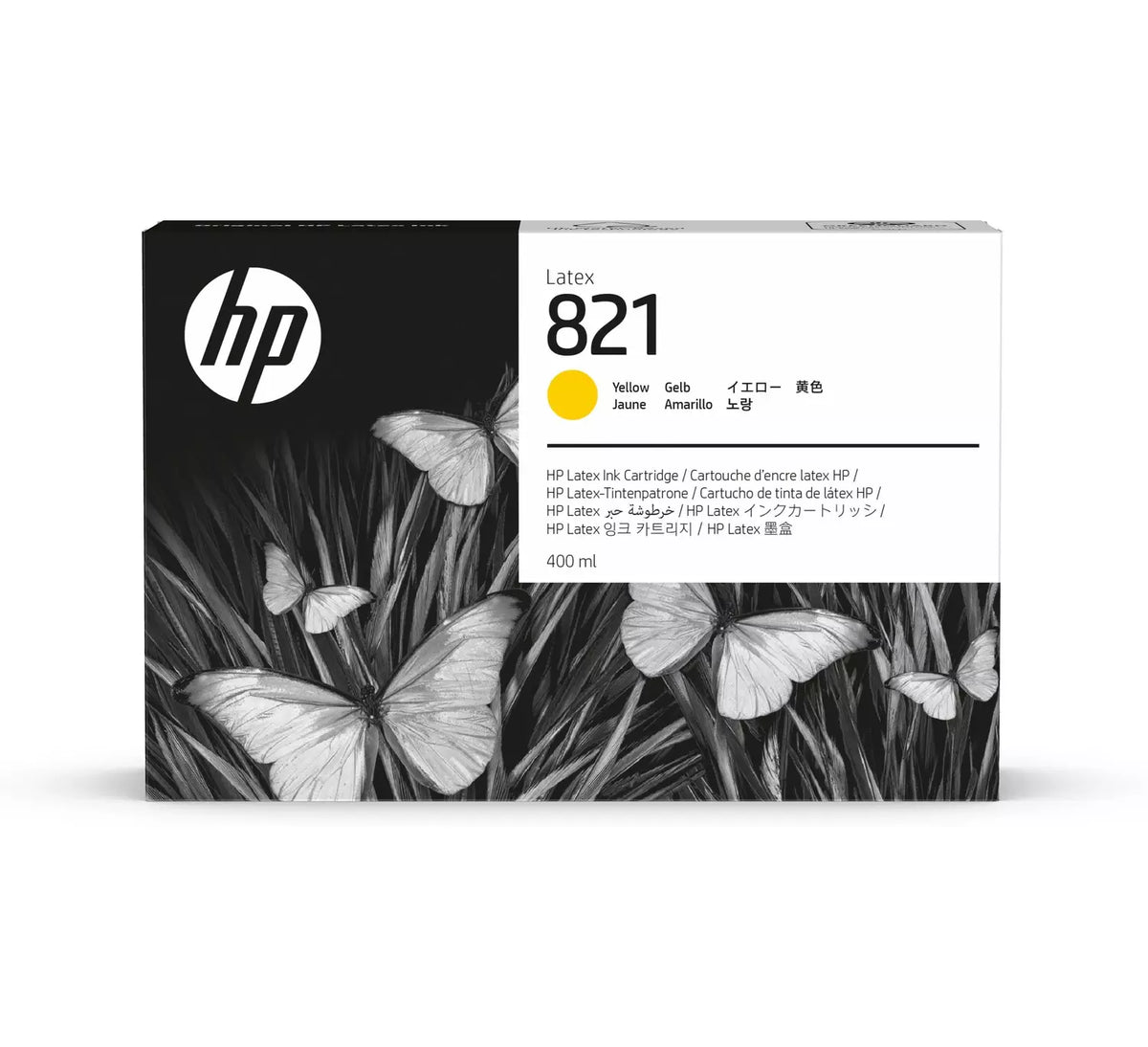Original HP 821 400ml High-Yield Yellow Latex Ink Cartridge, G0Y88A