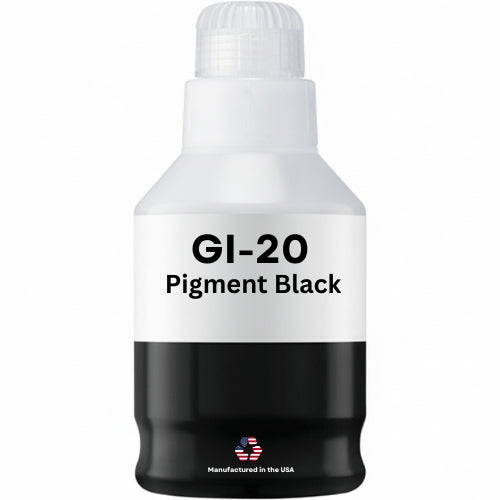 JIT Brand Replacement For Canon GI-20 (3383C001) 170 ml Pigment Black Ink Bottle Made in the USA