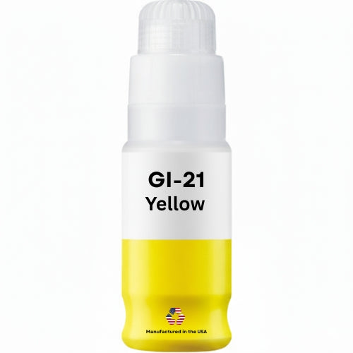 JIT Brand Replacement For Canon GI-21 (4539C001) 70 ml Yellow Ink Bottle Made in the USA