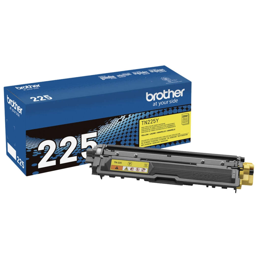 Genuine Brother TN-225Y High-Yield Yellow Toner Cartridge
