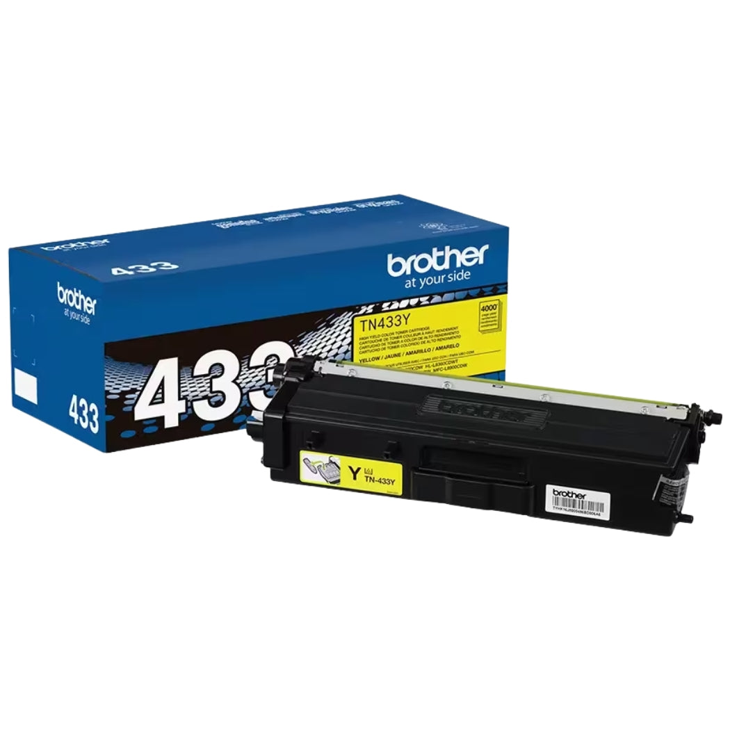 Genuine Brother TN-433 Yellow High-Yield Toner Cartridge, TN433Y