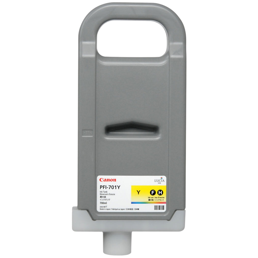 Genuine Canon 700ml PFI-701 Yellow High-Yield Ink Cartridge, 0903B001AA