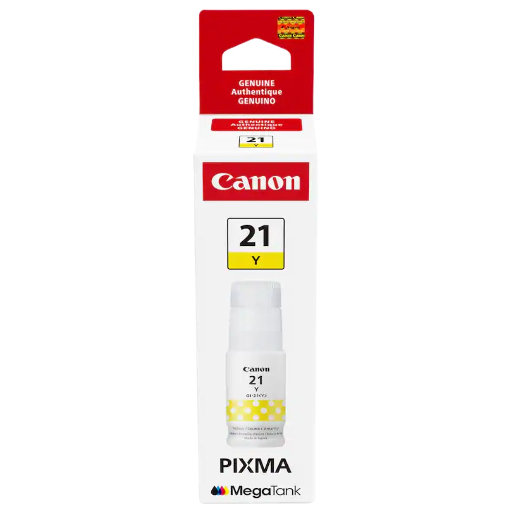 Genuine Canon GI-21 Standard Yield Yellow Ink Bottle, 4539C001