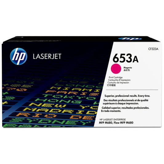 Genuine HP 653A Standard-Yield Magenta Toner Cartridge, CF323A