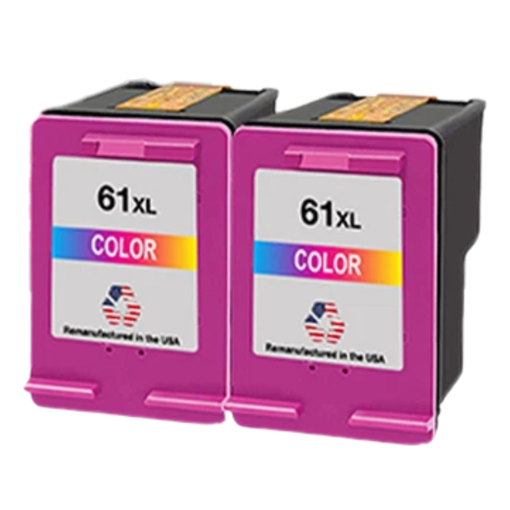 JIT Brand for HP 61XL (CH564WN) Color Twin Pack Remanufactured in the USA Ink Cartridges