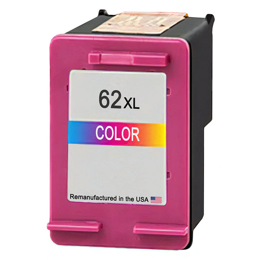 JIT Brand for HP 62XL (C2P07AN) Tri-Color Remanufactured in the USA Ink Cartridges