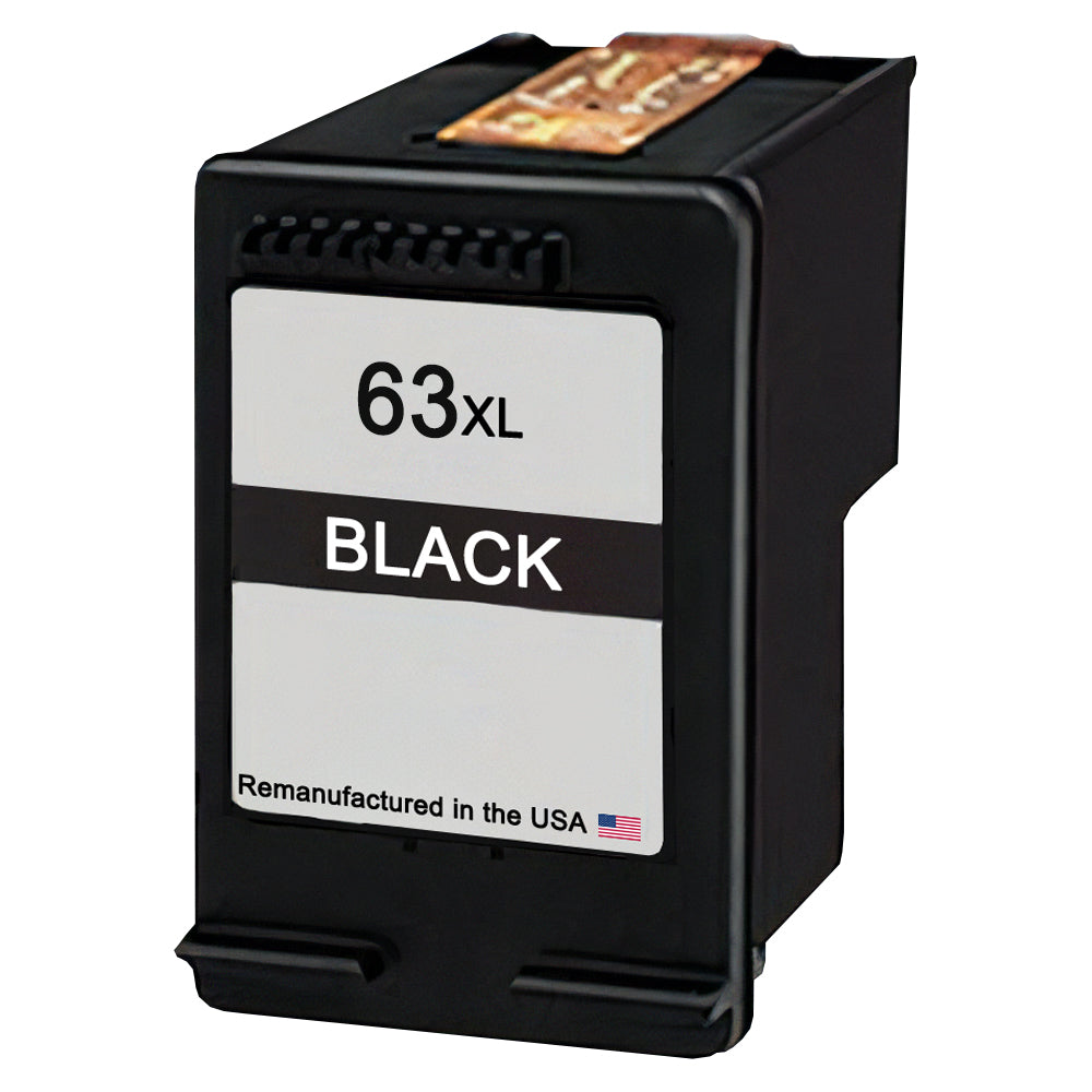 JIT Brand for HP 63XL (F6U64AN) Black Remanufactured in the USA Ink Cartridges