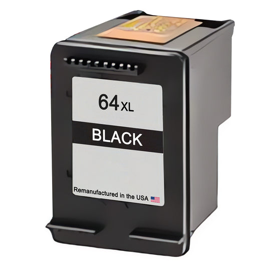 JIT Brand for HP 64XL (N9J92AN) Black Remanufactured in the USA Ink Cartridges