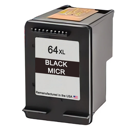 JIT Brand for HP 64XL (N9J92AN) Black MICR Remanufactured in the USA Ink Cartridge