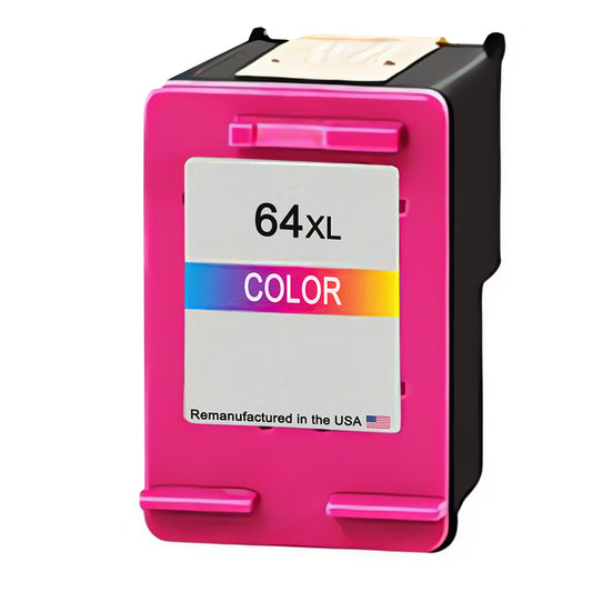 JIT Brand for HP 64XL (N9J91AN) Tri-Color Remanufactured in the USA Ink Cartridges