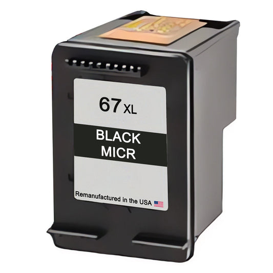 JIT Brand for HP 67XL (3YM57AN) Black MICR Remanufactured in the USA Ink Cartridges