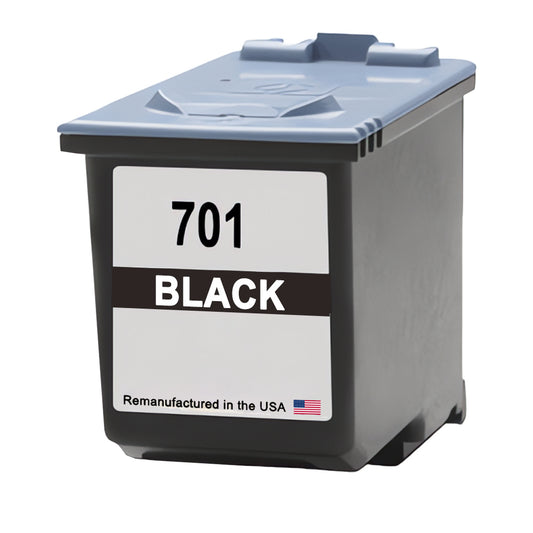 DoorStepInk Brand for HP 701 (CC635A) Black Remanufactured in the USA Ink Cartridge