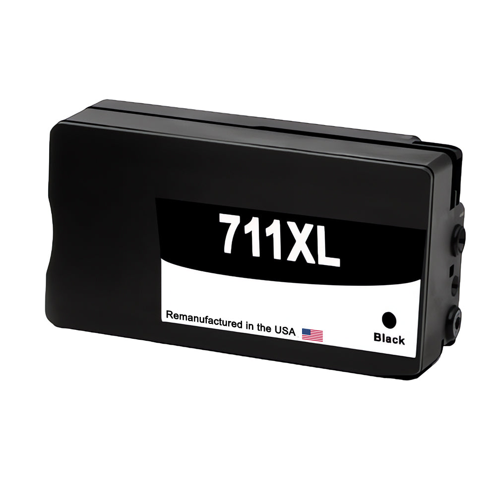 DoorStepInk Remanufactured in the USA Ink Cartridge for HP 711XL (CZ133A) Black