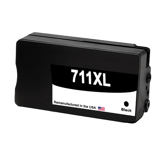 DoorStepInk Remanufactured in the USA Ink Cartridge for HP 711XL (CZ133A) Black