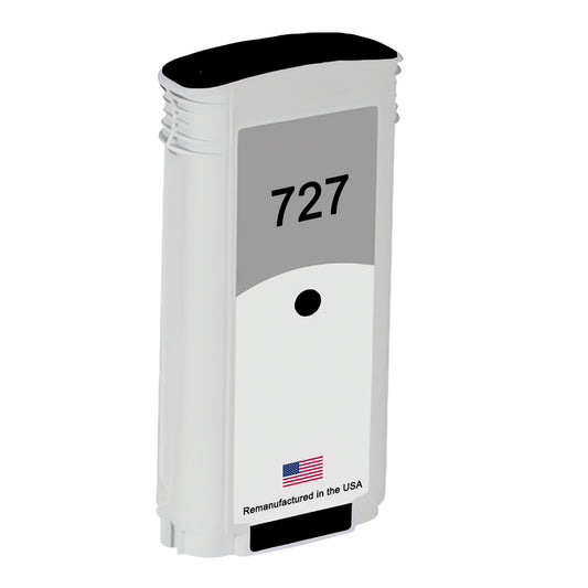 DoorStepInk Brand for HP 727 130mL (B3P22A) Matte Black Remanufactured in the USA Ink Cartridges