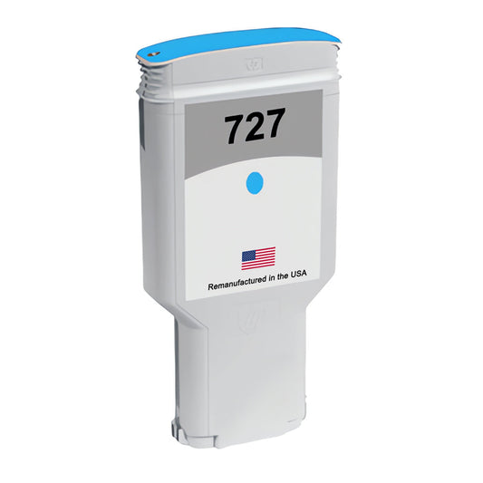 JIT Brand for HP 727XL 300mL (F9J76A) Cyan Remanufactured in the USA Ink Cartridges