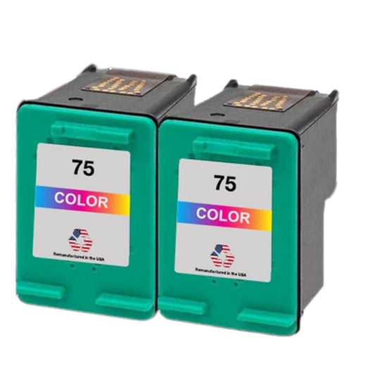 JIT Brand for HP 75 (CB337WN) Color Twin Pack Remanufactured in the USA Ink Cartridges