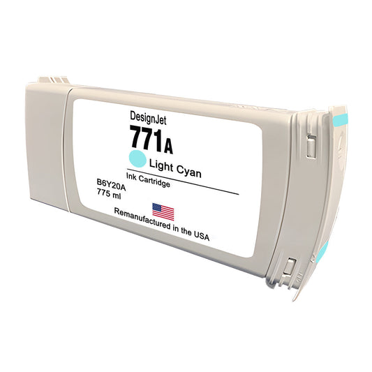 JIT Brand for HP 771 775mL (B6Y20A) Light Cyan Remanufactured in the USA Ink Cartridge
