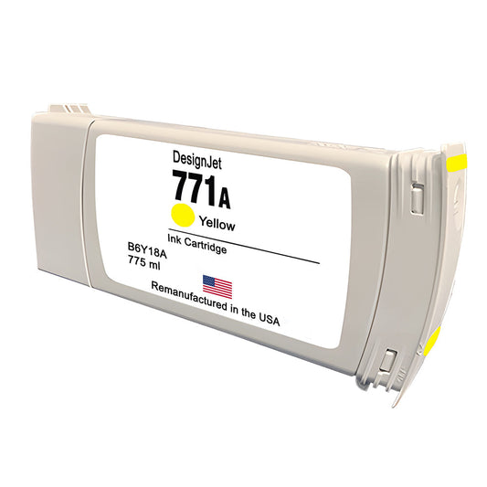 JIT Brand for HP 771 775mL (B6Y18A) Yellow Remanufactured in the USA Ink Cartridge
