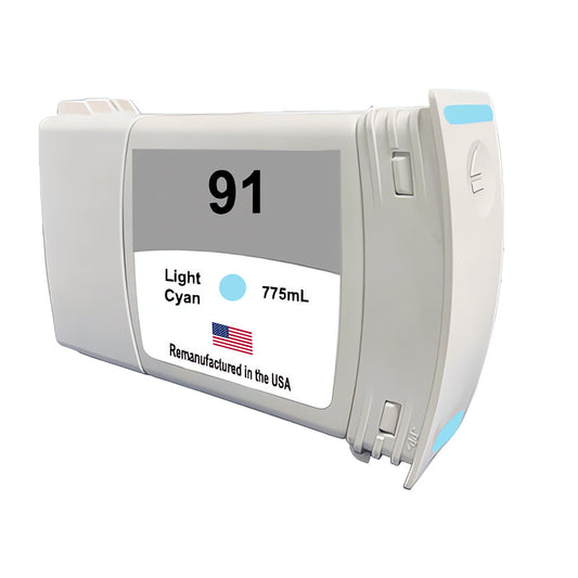JIT Brand for HP 91 775mL (C9470A) Light Cyan Remanufactured in the USA Ink Cartridge