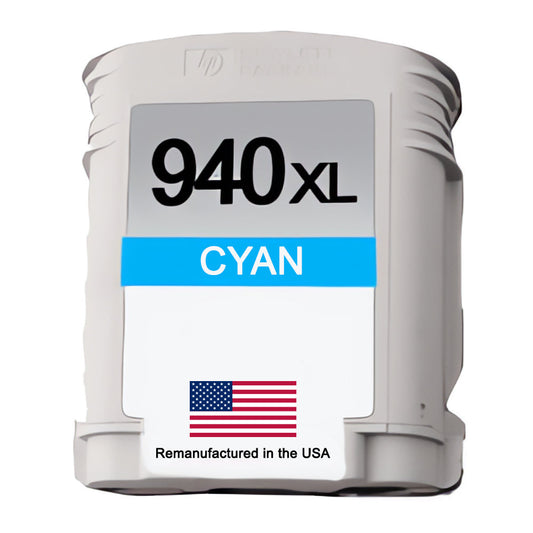 JIT Brand for HP 940XL (C4907AN) Cyan Remanufactured in the USA Ink Cartridge
