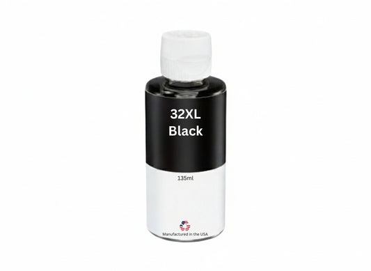 JIT Brand Replacement For HP 32XL (1VV24AN) 135 ml Black Ink Bottle Made in the USA
